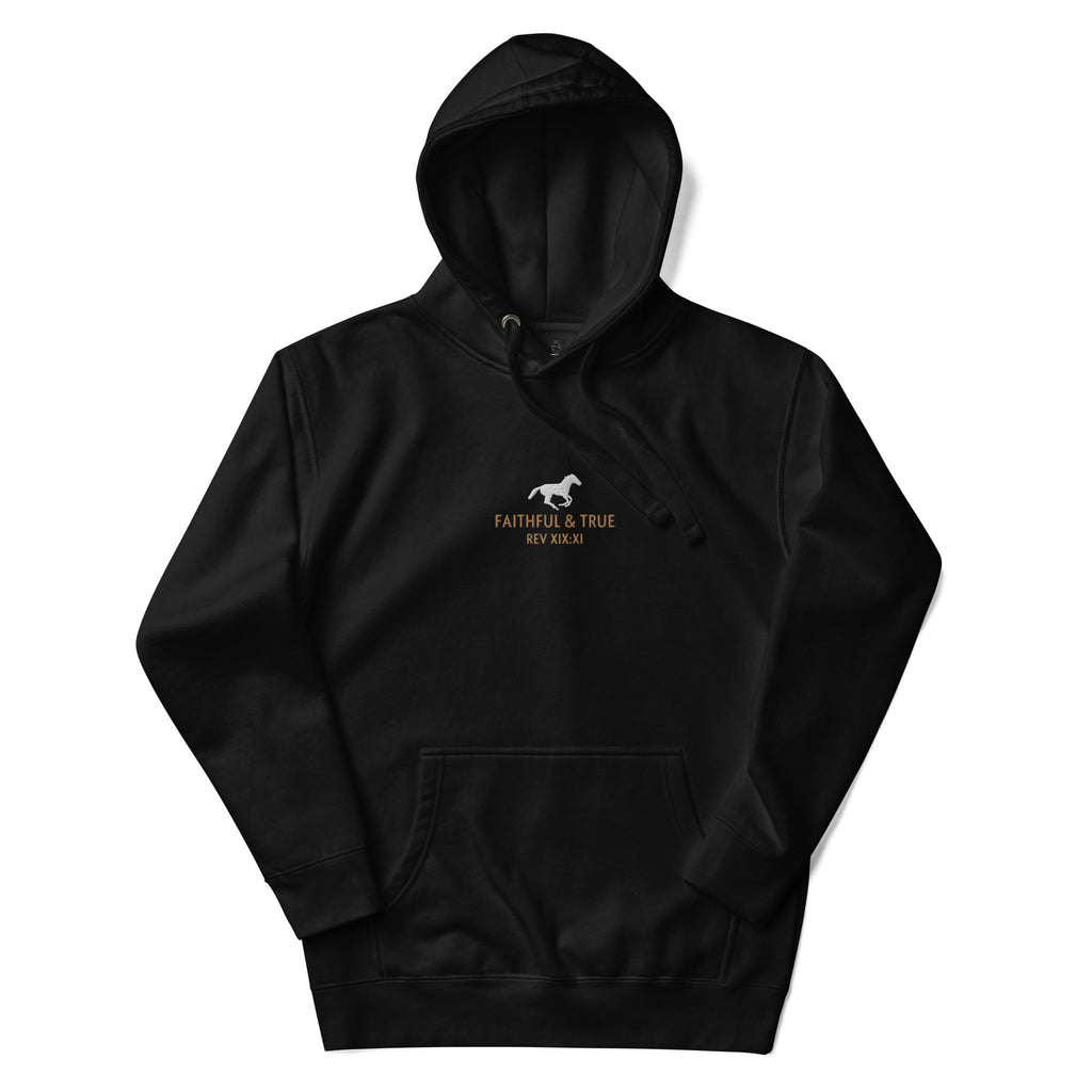 Faithful-and-true-embroidered-christian-hoodie-black-front