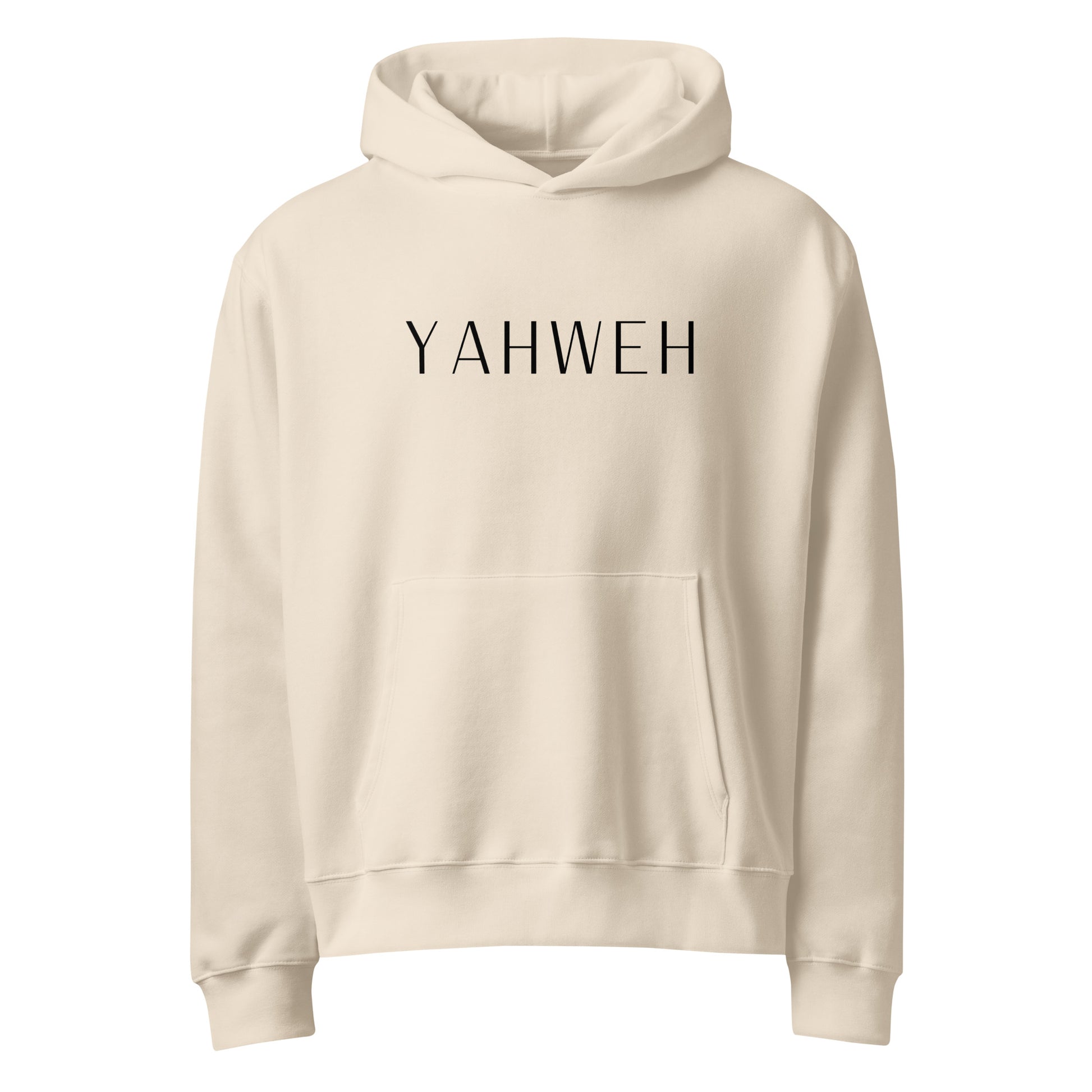 Yahweh-oversized-christian-hoodie-beige