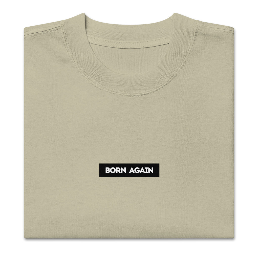 born-again-oversized-christian-t-shirt-green-folded