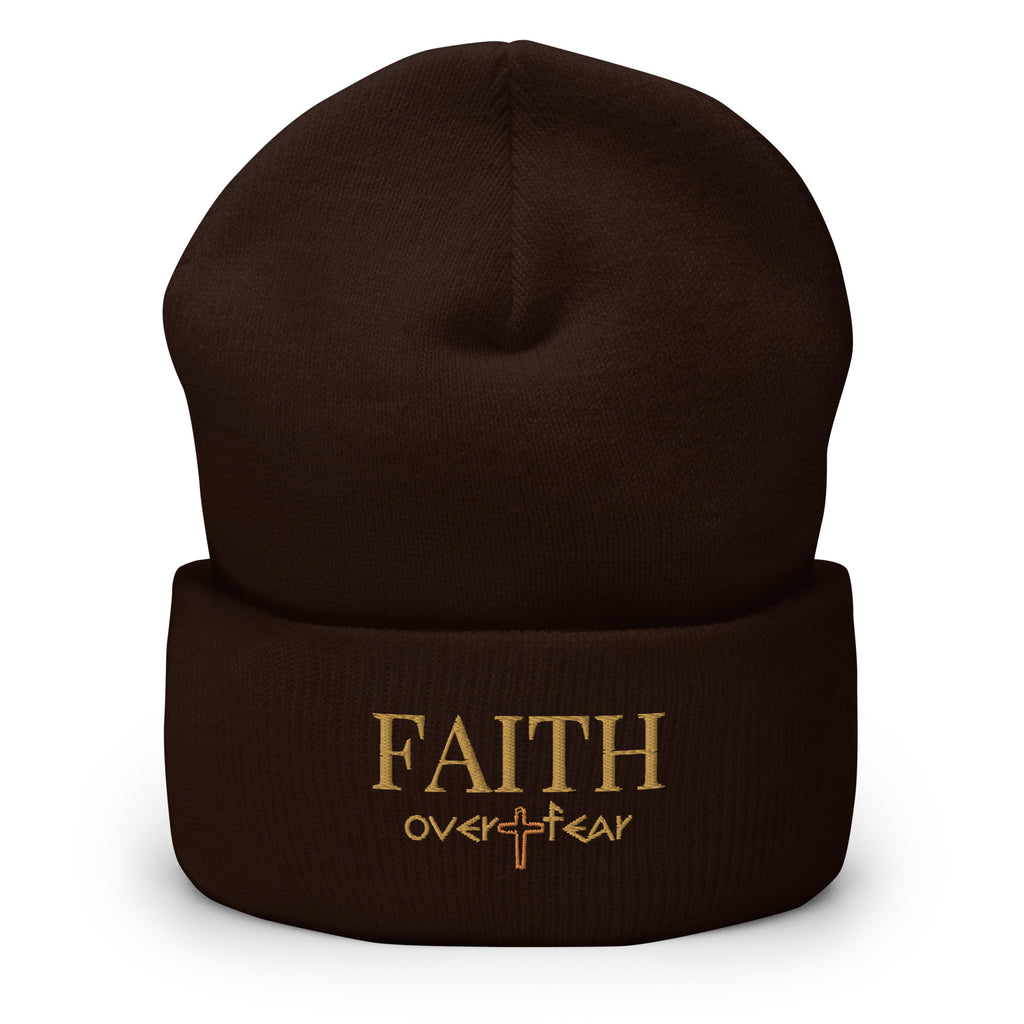 faith-over-fear-christian-embroidered-beanie-brown