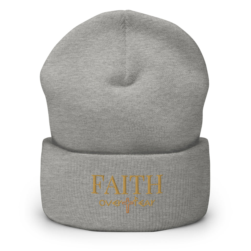 faith-over-fear-christian-embroidered-beanie-grey