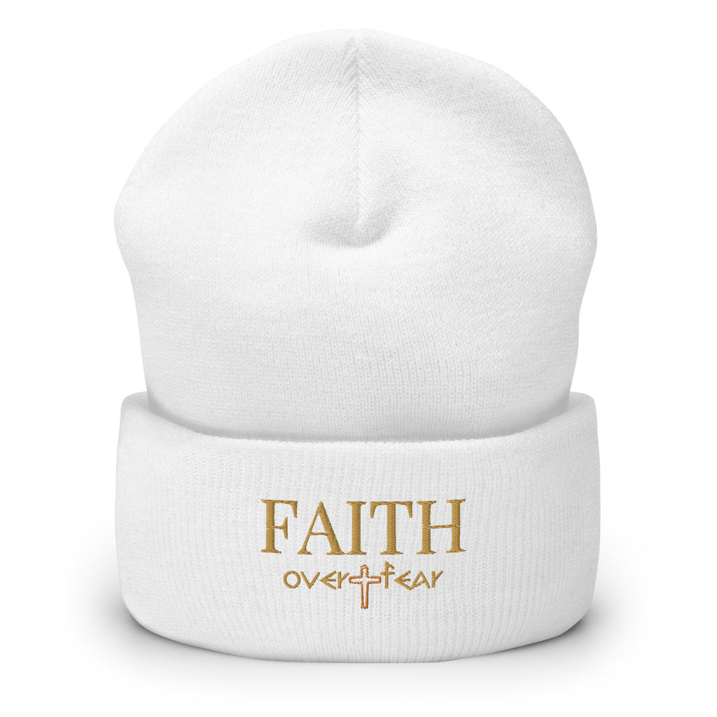 faith-over-fear-christian-embroidered-beanie-white