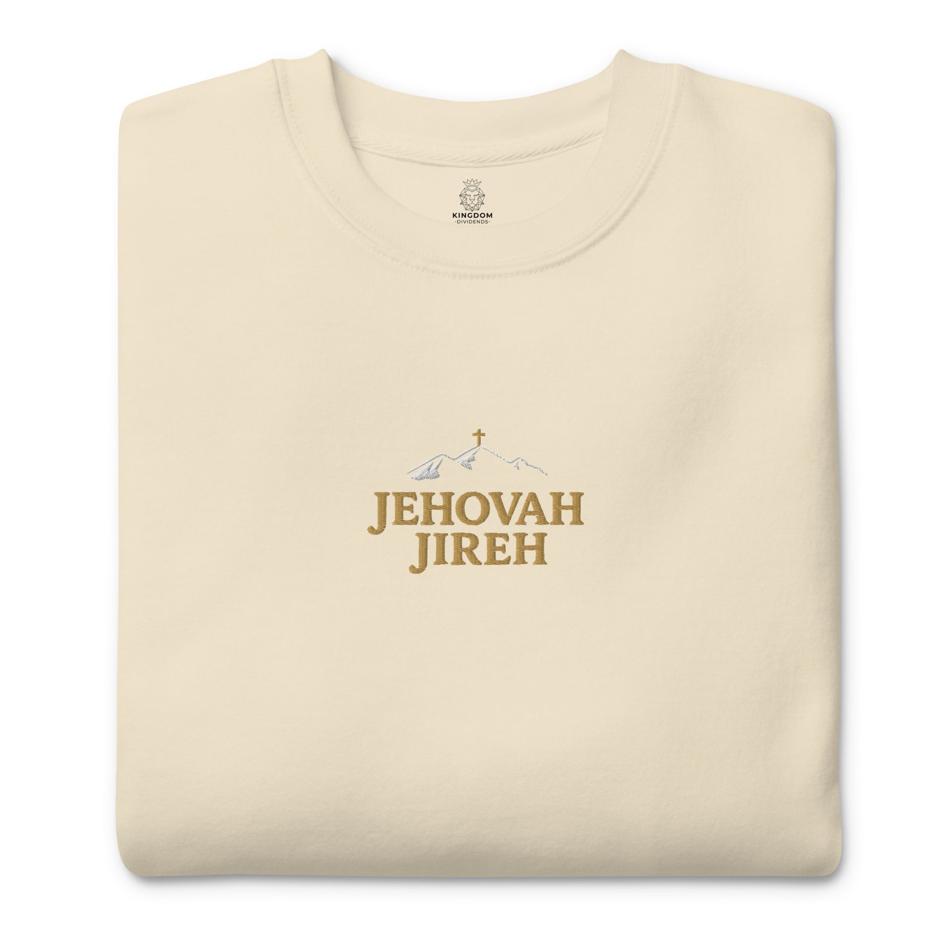 jehova-jireh-embroidered-christian-sweatshirt-beige-folded
