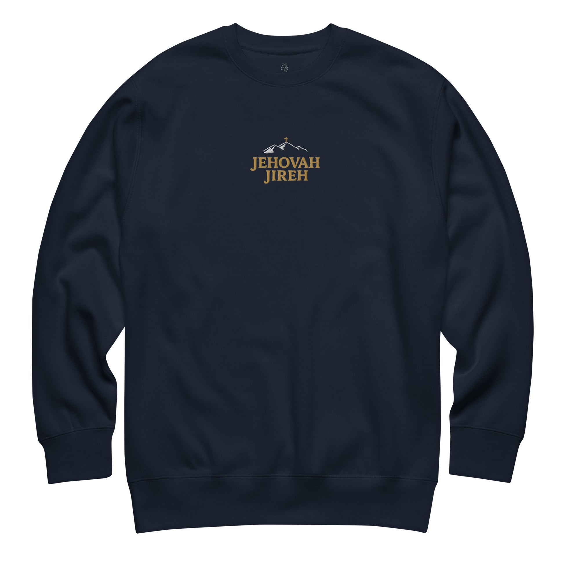 jehova-jireh-embroidered-christian-sweatshirt-navy-flat