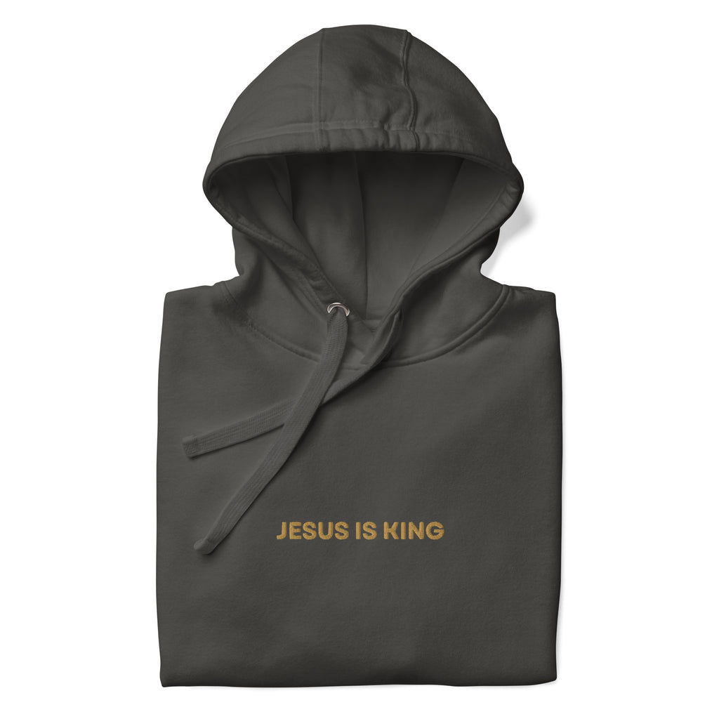 jesus-is-king-premium-embroidered-christian-hoodie-grey-folded