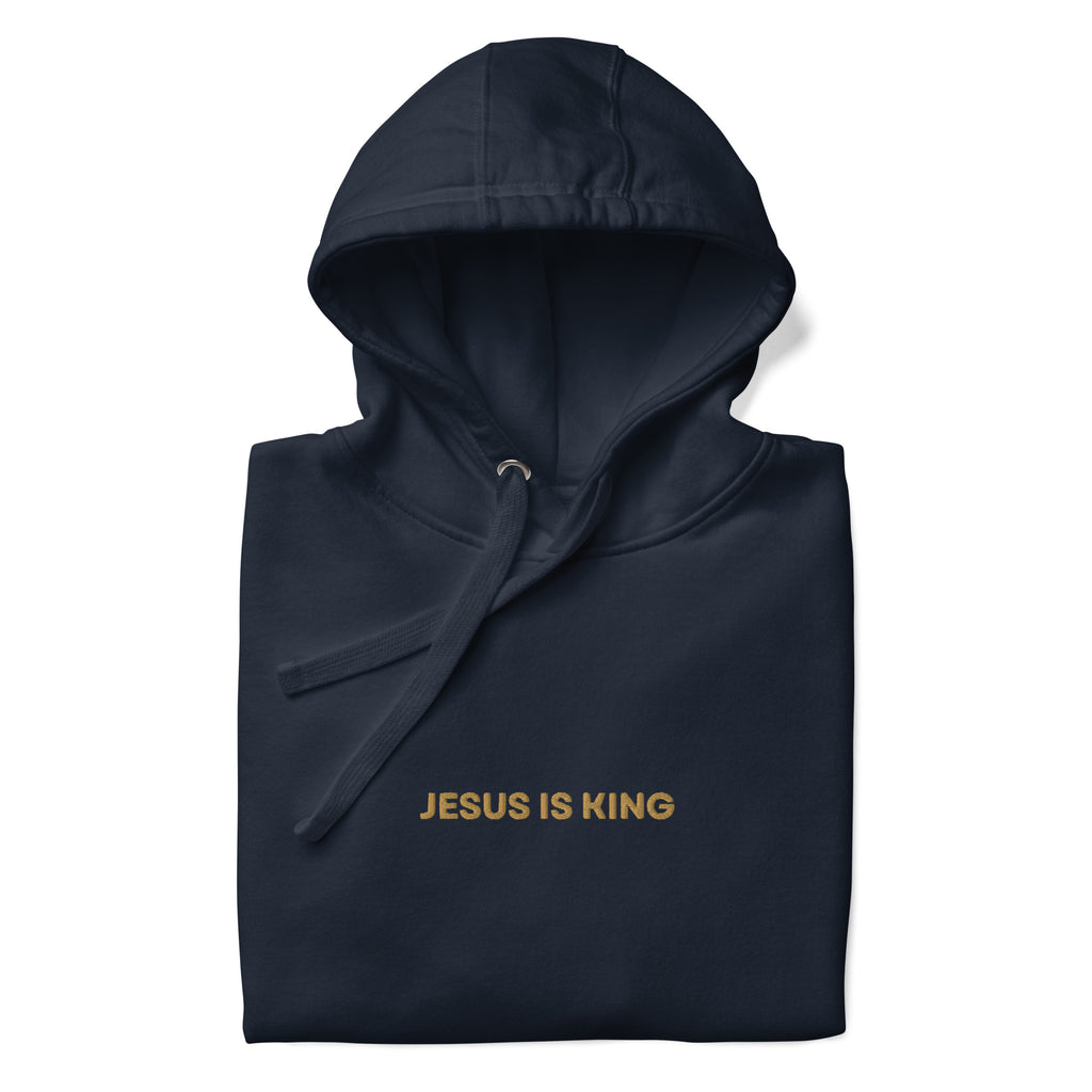 jesus-is-king-premium-embroidered-christian-hoodie-navy-folded