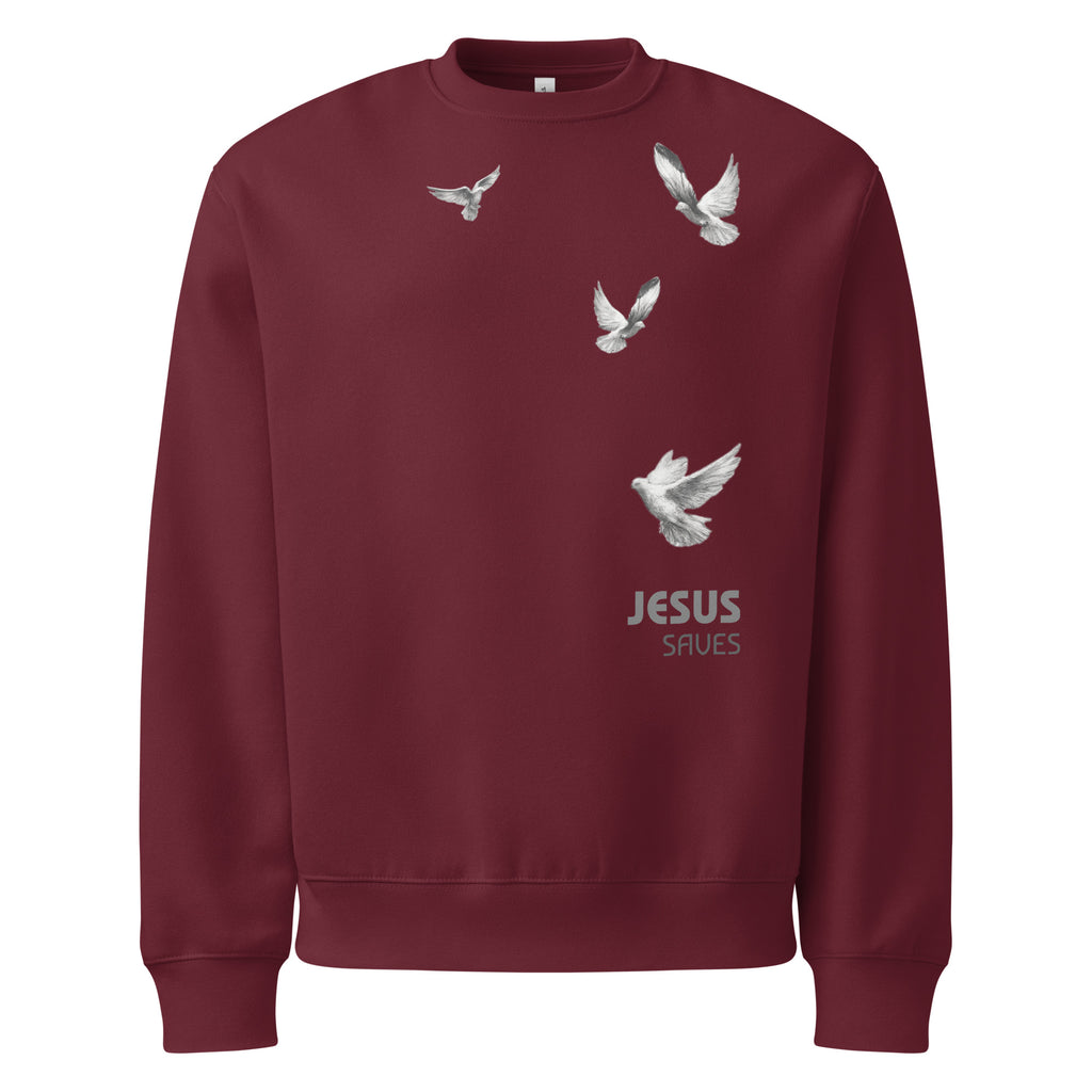 jesus-saves-oversized-christian-sweatshirt-red