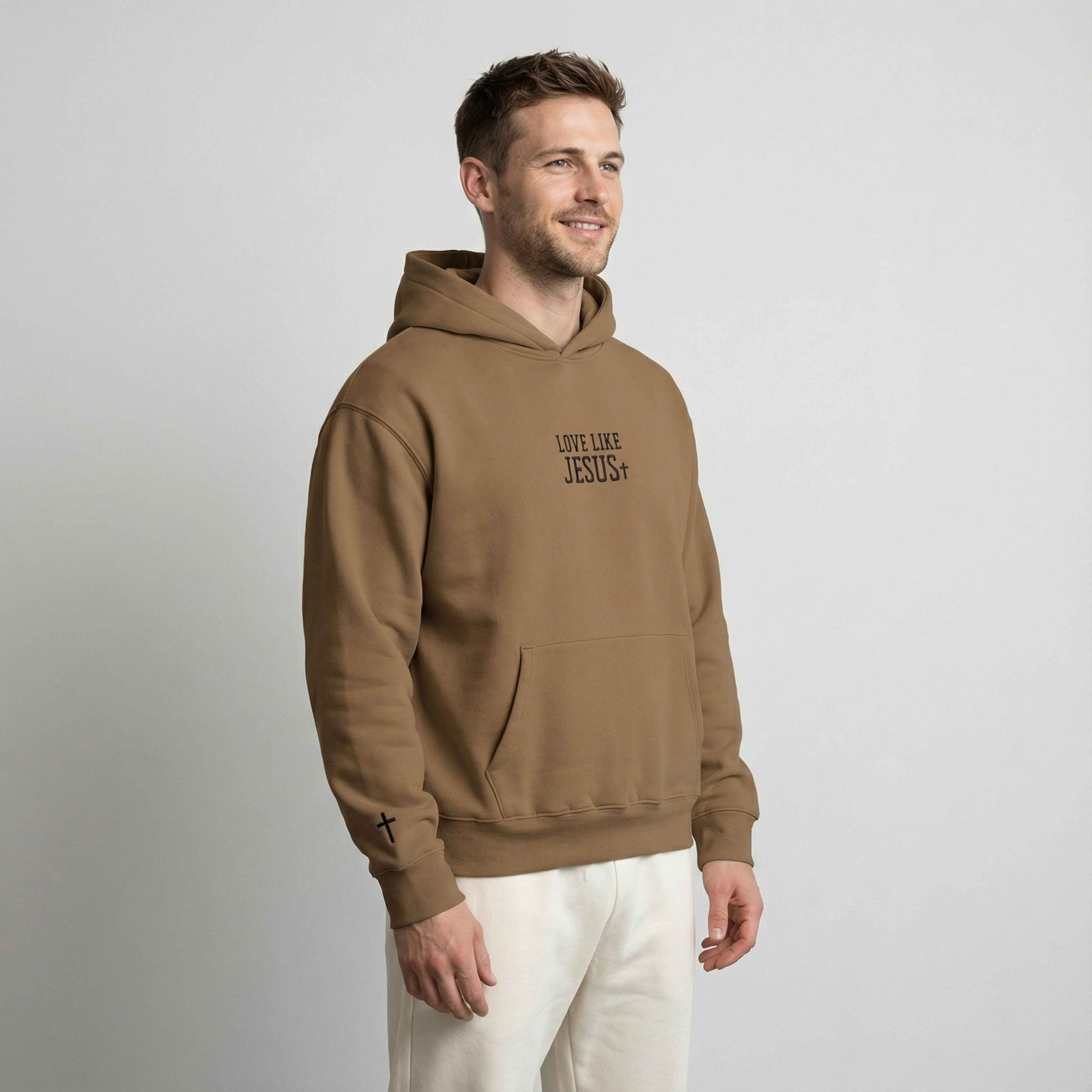 love-like-jesus-2-embroidered-christian-hoodie-brown-man-right