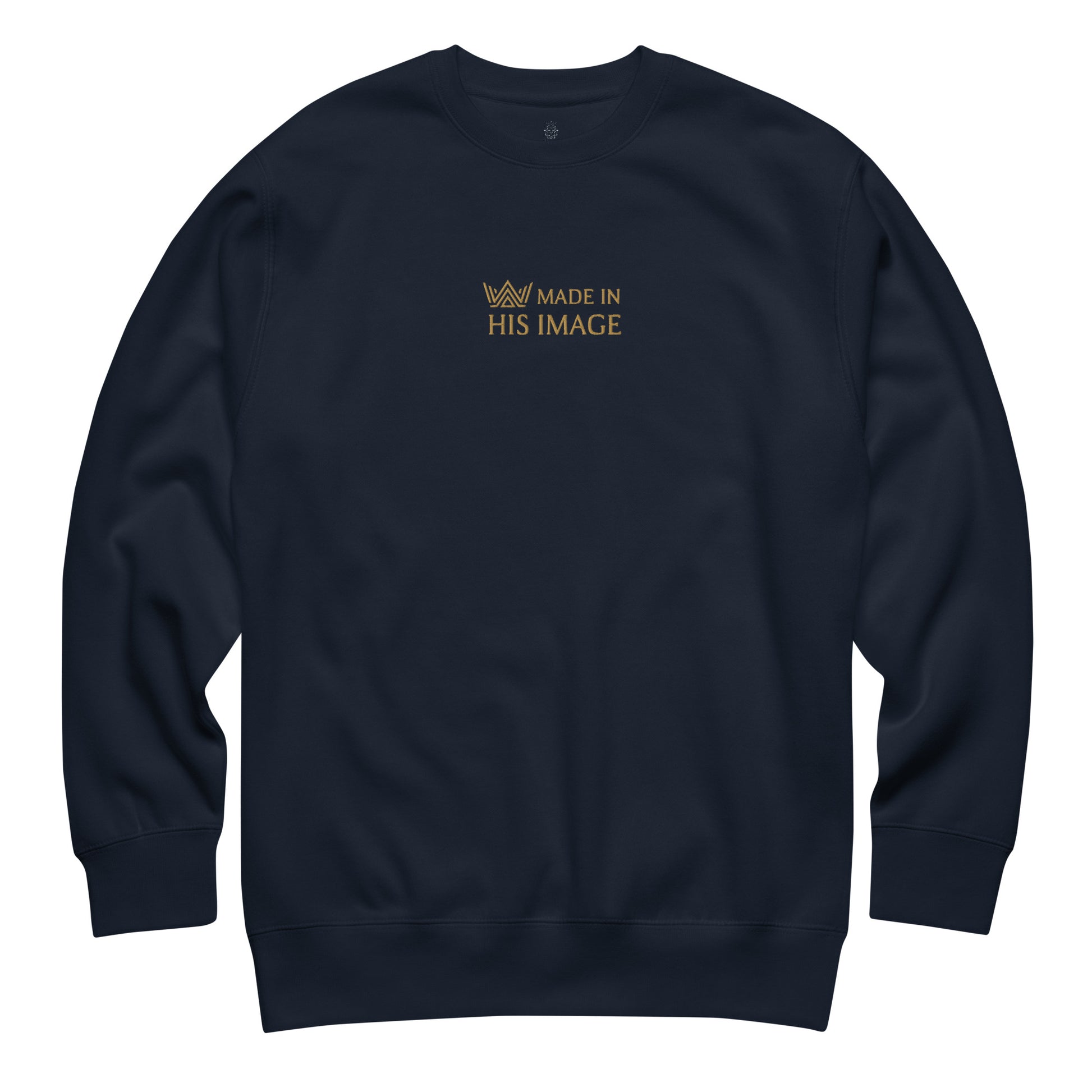 made-in-his-image-embroidered-christian-sweatshirt-navy-flat