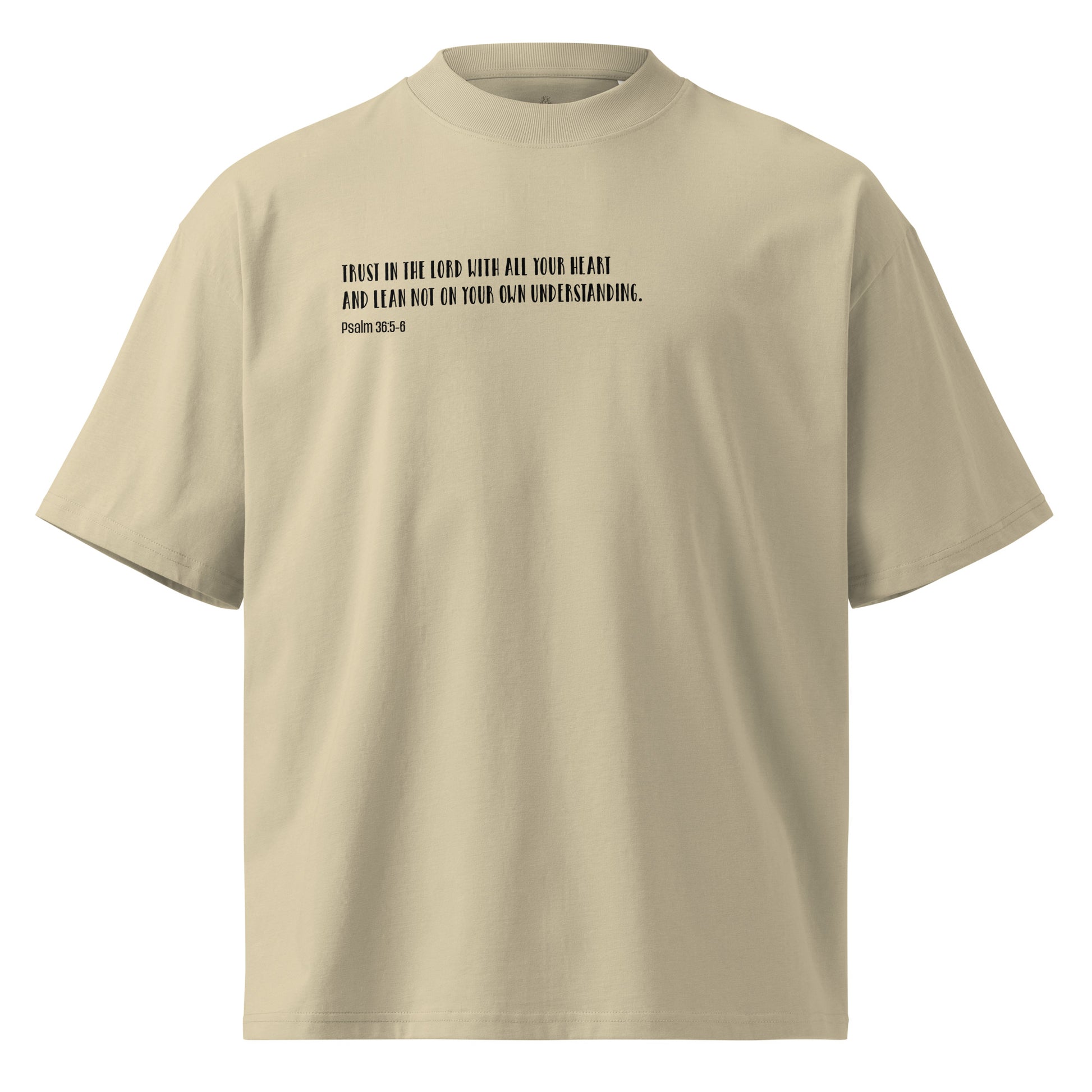 Psalm 36 Oversized Heavyweight T-Shirt in Stone — Kingdom Dividends Christian clothing