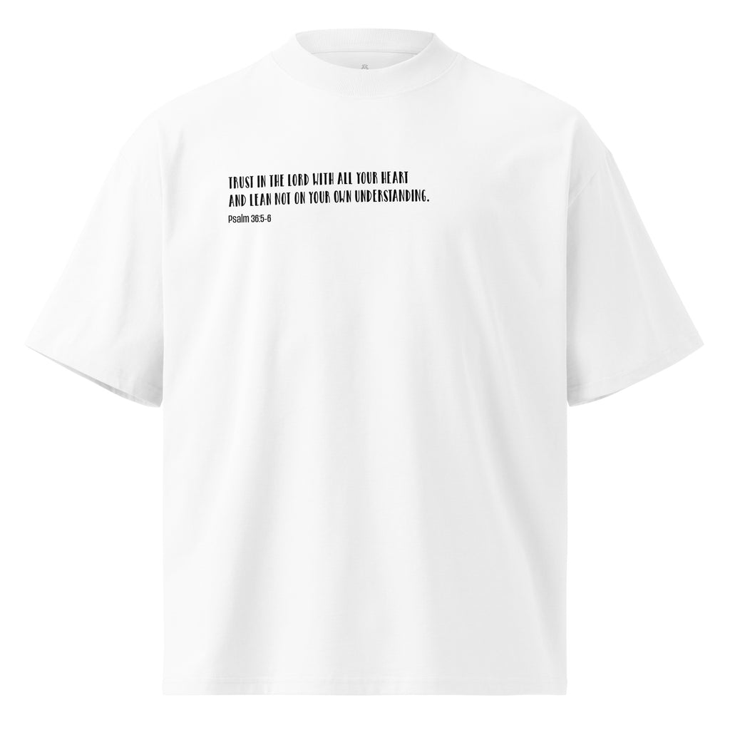 Psalm 36 Oversized Heavyweight T-Shirt in White — Kingdom Dividends Christian streetwear
