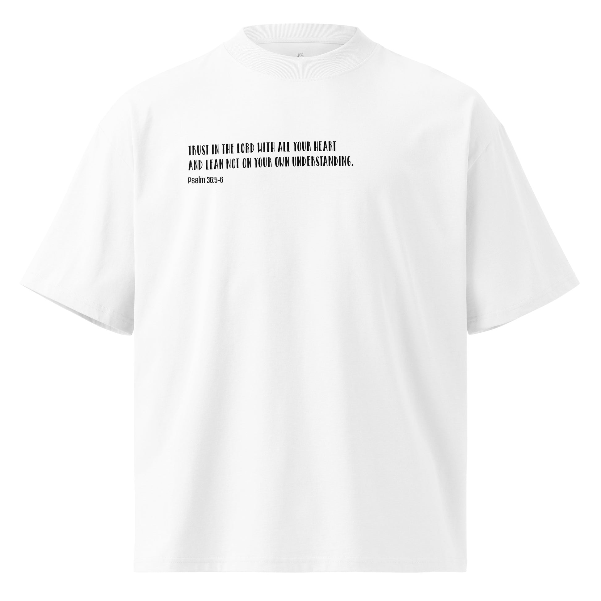 Psalm 36 Oversized Heavyweight T-Shirt in White — Kingdom Dividends Christian streetwear
