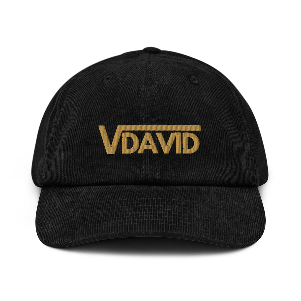 root-of-david-corduroy-christian-cap-black-front