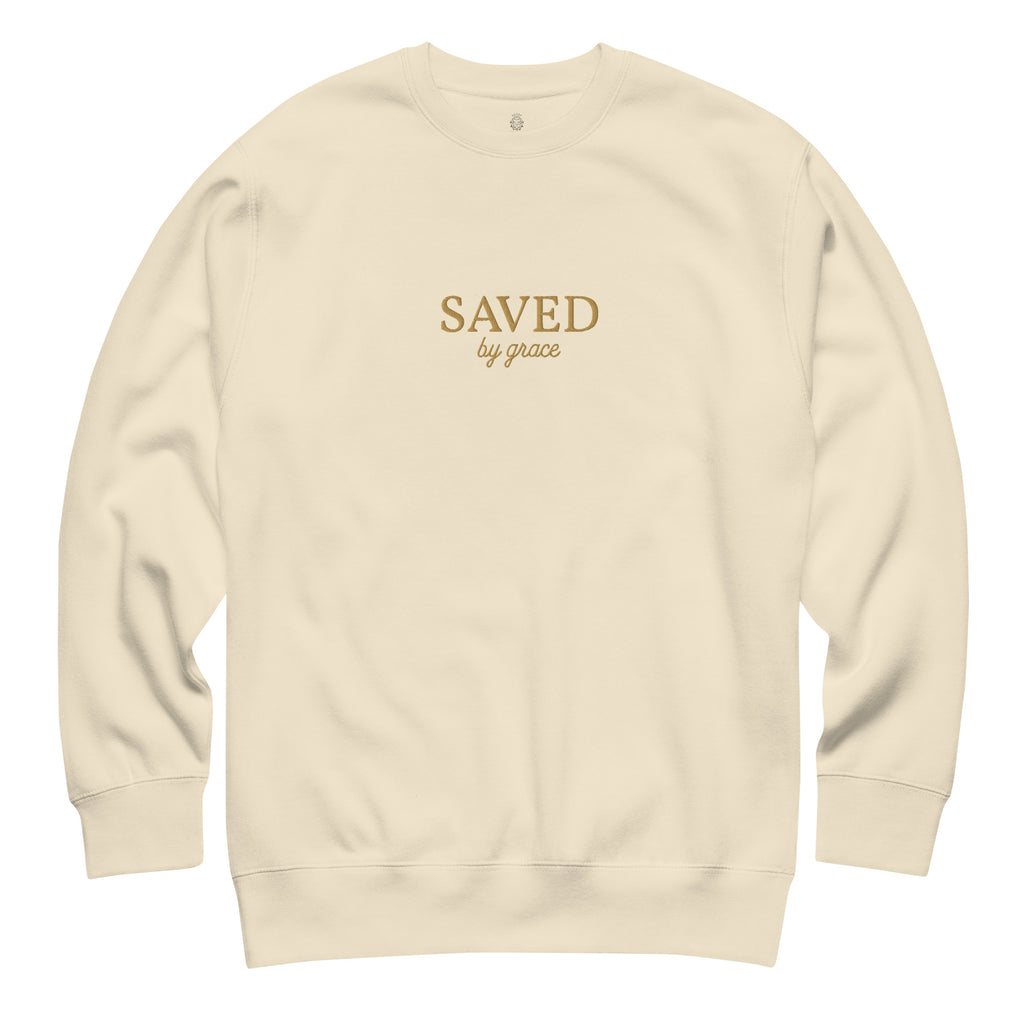 saved-by-grace-embroidered-christian-sweatshirt-beige-flat