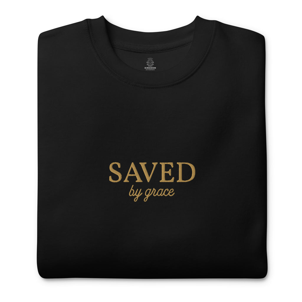 saved-by-grace-embroidered-christian-sweatshirt-black-folded
