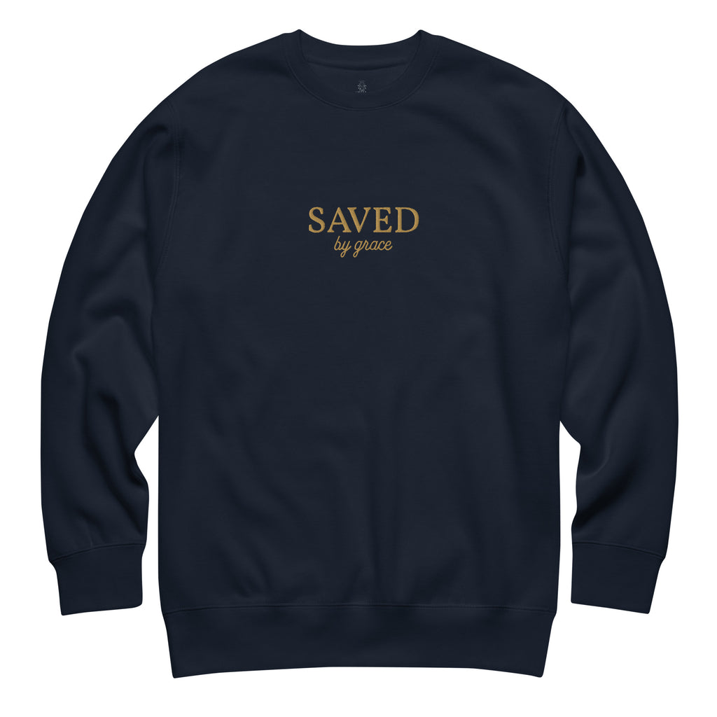 saved-by-grace-embroidered-christian-sweatshirt-navy-flat