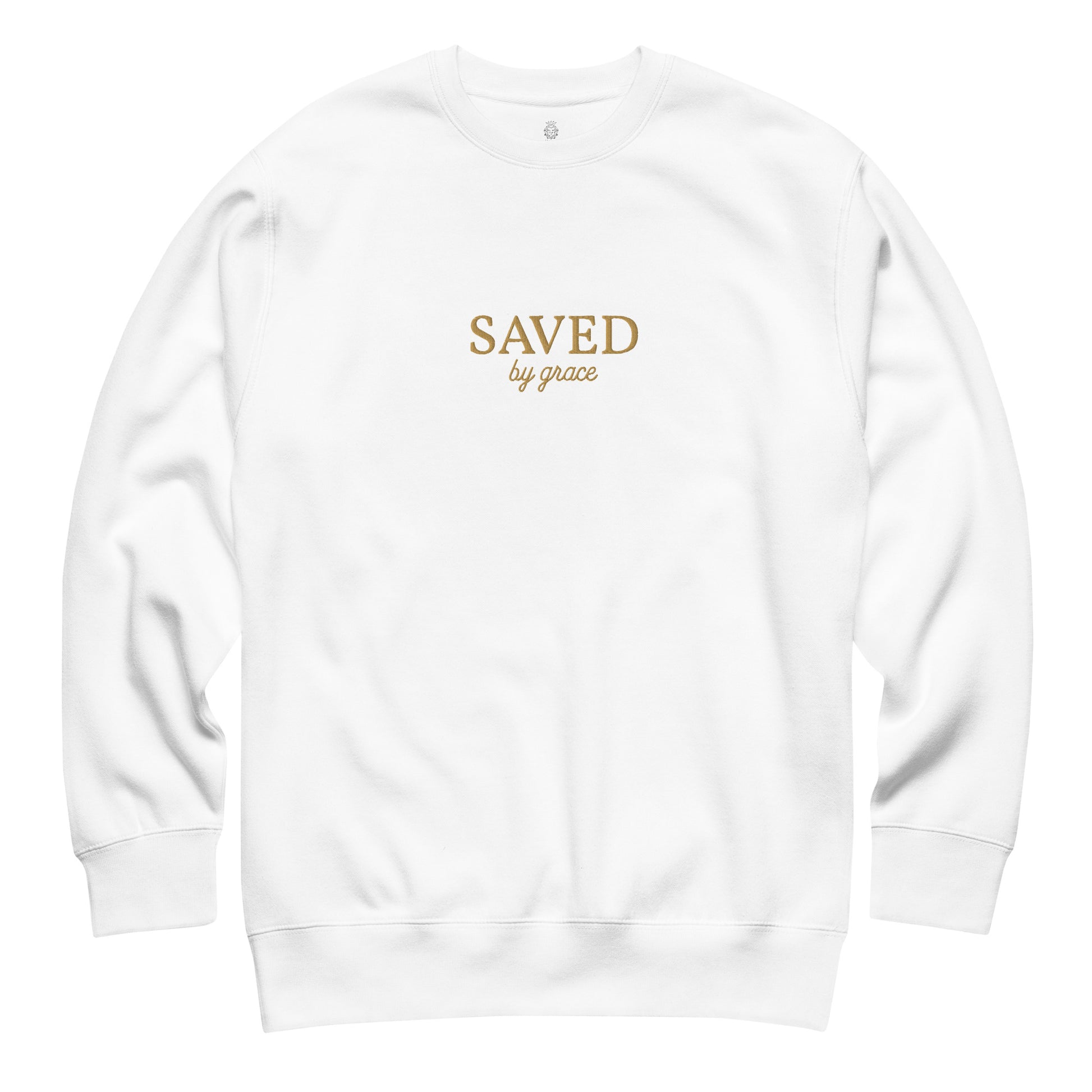 saved-by-grace-embroidered-christian-sweatshirt-white-flat