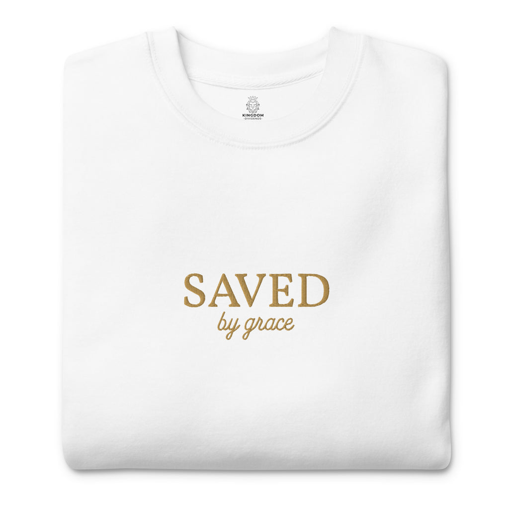 saved-by-grace-embroidered-christian-sweatshirt-white-folded