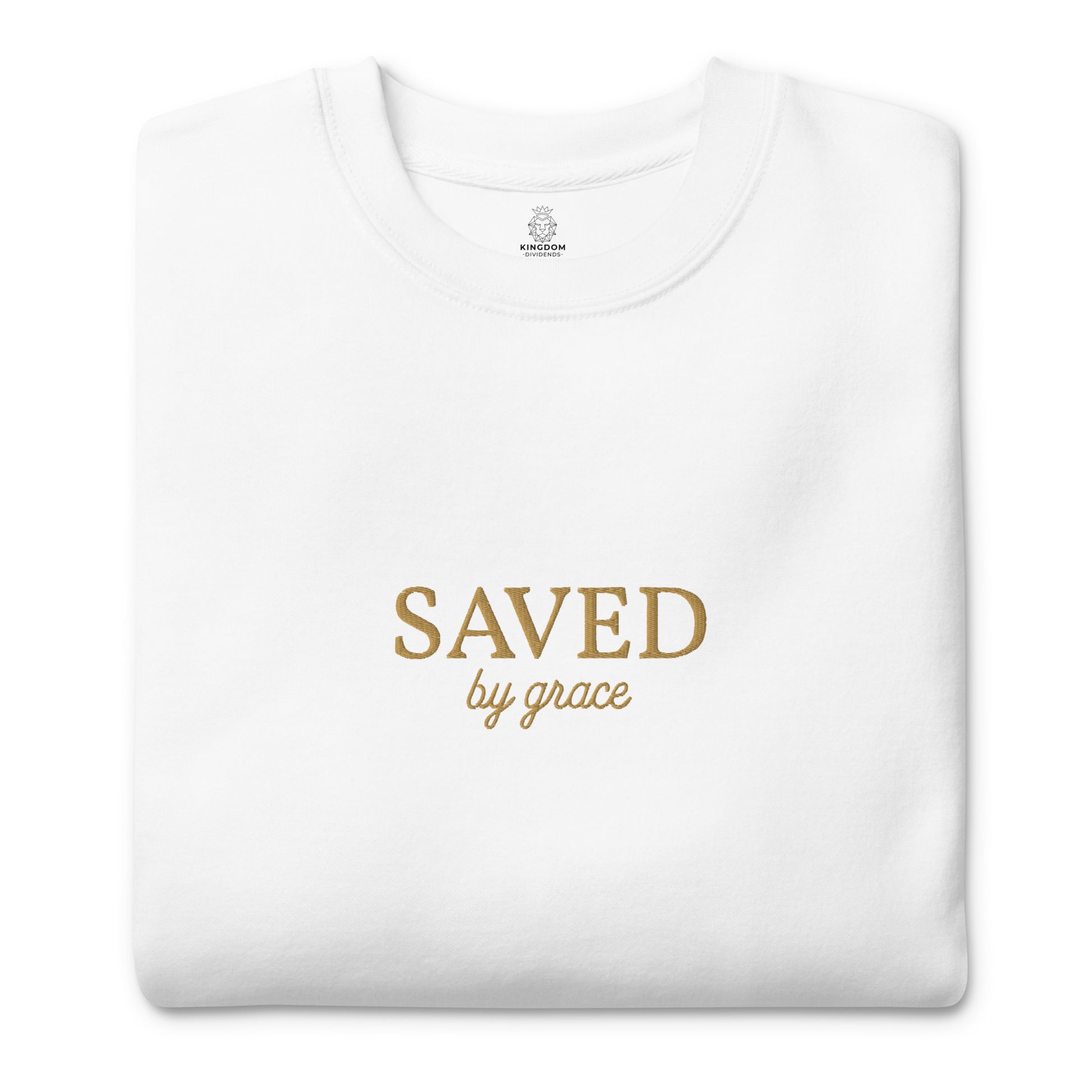 saved-by-grace-embroidered-christian-sweatshirt-white-folded