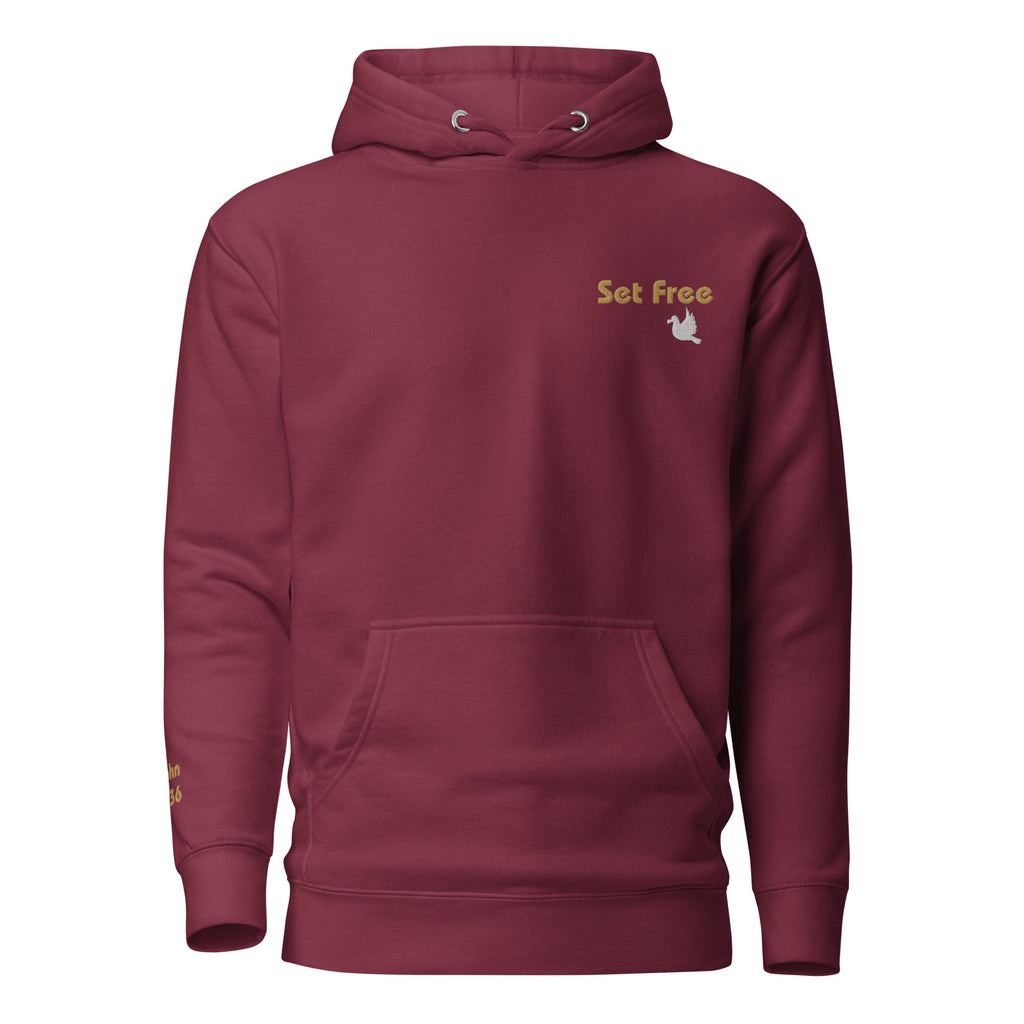 set-free-embroidered-christian-hoodie-maroon-front